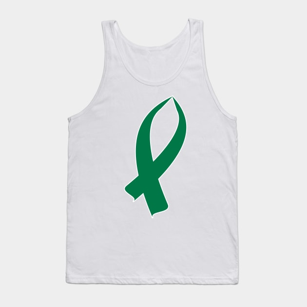 Awareness Ribbon (Green) Tank Top by BlakCircleGirl